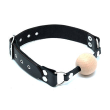 Load image into Gallery viewer, Leather Gag With Wooden Ball
