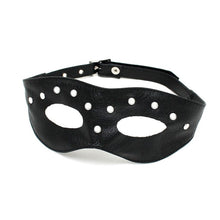 Load image into Gallery viewer, Leather Open Eye Mask With Rivets
