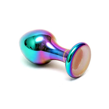 Load image into Gallery viewer, Sensual Multi Coloured Glass Melany Anal Dildo
