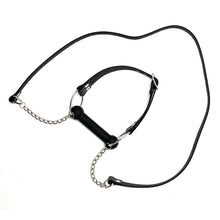 Load image into Gallery viewer, Leather Horse Bit Gag And Reins
