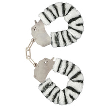 Load image into Gallery viewer, ToyJoy Furry Fun Wrist Cuffs Zebra

