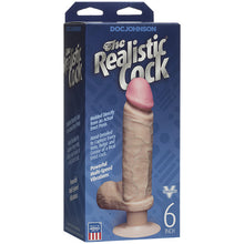 Load image into Gallery viewer, The Realistic Cock 6 Inch Vibrating Dildo Flesh Pink
