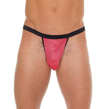 Load image into Gallery viewer, Mens Black G-String With Pink Pouch
