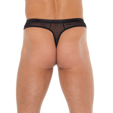 Load image into Gallery viewer, Mens Black Mesh G-String

