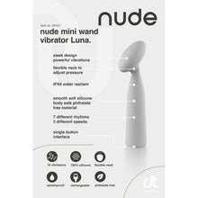 Load image into Gallery viewer, Nude Luna Mini Wand Vibrator
