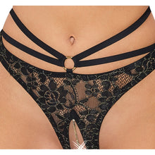 Load image into Gallery viewer, Abierta Fina Shelf Bra and Crotchless String
