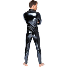 Load image into Gallery viewer, Black Level Vinyl Jumpsuit With Zip Black
