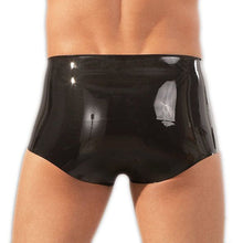 Load image into Gallery viewer, Latex Boxers With Penis Sleeve Black
