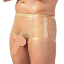 Load image into Gallery viewer, Latex Boxers With Penis Sleeve Clear
