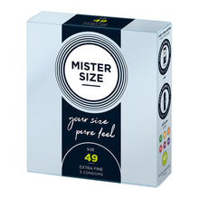 Load image into Gallery viewer, Mister Size 49mm Your Size Pure Feel Condoms 3 Pack
