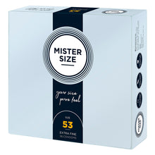 Load image into Gallery viewer, Mister Size 53mm Your Size Pure Feel Condoms 36 Pack
