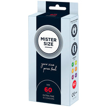 Load image into Gallery viewer, Mister Size 60mm Your Size Pure Feel Condoms 10 Pack
