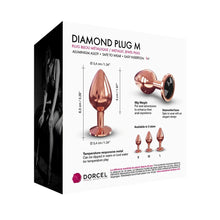 Load image into Gallery viewer, Dorcel Diamond Butt Plug Rose Gold Medium
