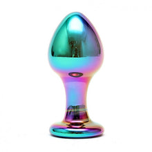 Load image into Gallery viewer, Sensual Multi Coloured Glass Melany Anal Dildo
