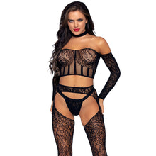 Load image into Gallery viewer, Leg Avenue Top and Suspender Set UK 8 to 14
