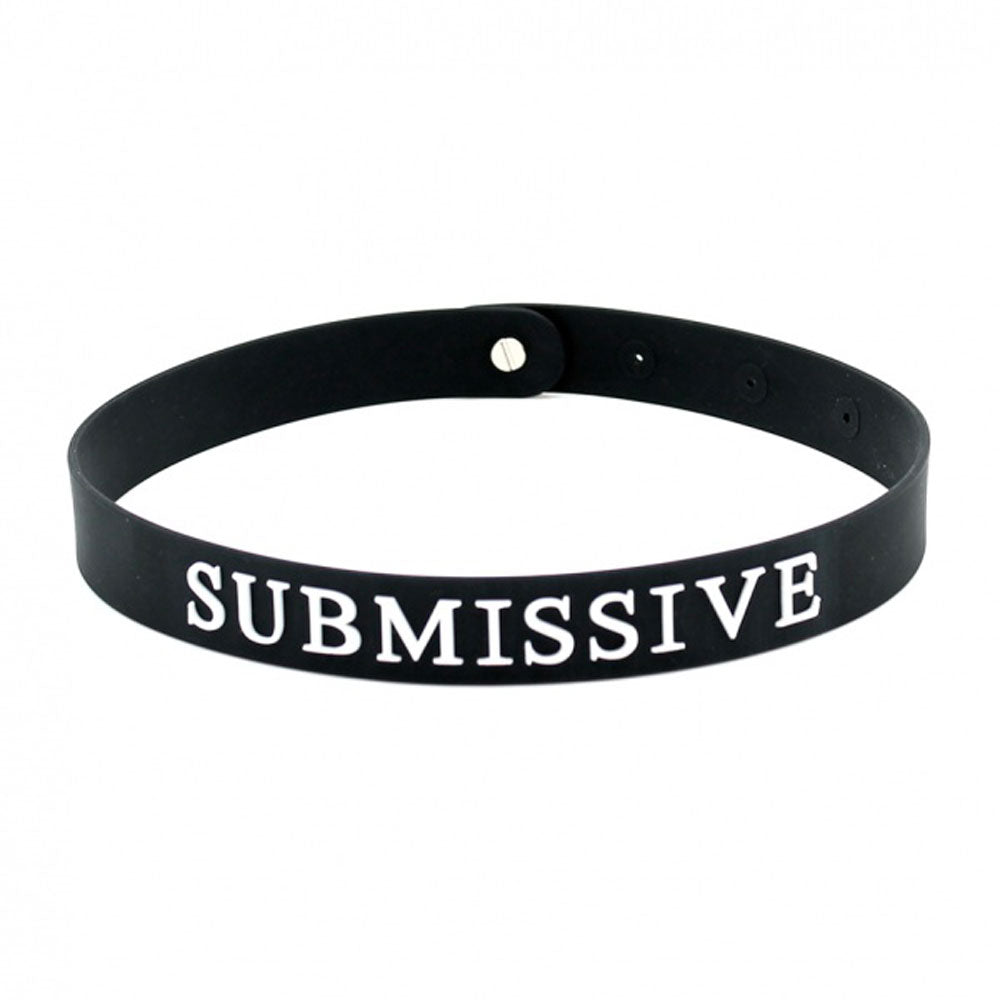 Black Silicone Submissive BDSM Collar