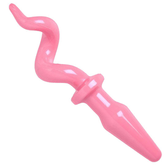 Pink Pig Tail Butt Plug