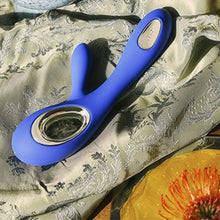 Load image into Gallery viewer, Lelo Soraya Wave Midnight Blue Dual Rechargeable Vibrator
