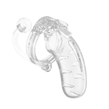 Load image into Gallery viewer, Man Cage 11  Male 4.5 Inch Clear Chastity Cage With Anal Plug
