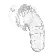 Load image into Gallery viewer, Man Cage 12  Male 5.5 Inch Clear Chastity Cage With Anal Plug
