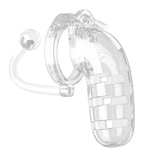 Load image into Gallery viewer, Man Cage 12  Male 5.5 Inch Clear Chastity Cage With Anal Plug
