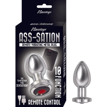Load image into Gallery viewer, Ass Sation Remote Vibrating Butt Plug Silver
