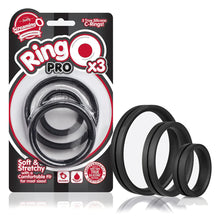 Load image into Gallery viewer, Screaming O RingO Pro X3 Cock Rings Black
