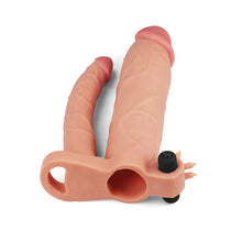 Load image into Gallery viewer, Lovetoy 3 Inch Vibrating Double Extender Flesh Pink
