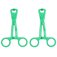 Load image into Gallery viewer, Green Scissor Nipple Clamps With Metal Chain
