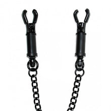 Load image into Gallery viewer, Black Metal Adjustable Nipple Clamps With Chain
