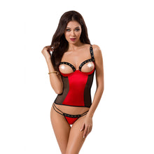 Load image into Gallery viewer, Passion Midori Red And Black Corset
