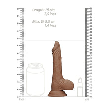 Load image into Gallery viewer, RealRock 7 Inch Dong With Testicles Flesh Tan
