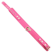Load image into Gallery viewer, Rouge Garments Plain Pink Leather Collar
