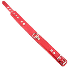 Load image into Gallery viewer, Rouge Garments Plain Red Leather Collar
