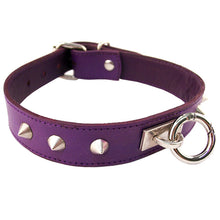 Load image into Gallery viewer, Rouge Garments Purple Studded ORing Studded Collar
