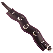 Load image into Gallery viewer, Rouge Garments Black And Purple Padded Leather Posture BDSM Collar
