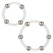 Load image into Gallery viewer, Steel Beaded Silicone Ring Set
