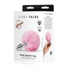 Load image into Gallery viewer, Furry Tales Pink Bunny Tail Butt Plug
