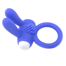 Load image into Gallery viewer, Cockring With Rabbit Ears Blue
