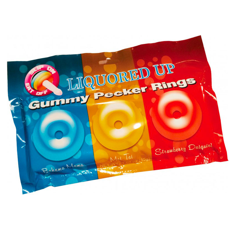 Liquored Up Edible Gummy Pecker Cock Rings