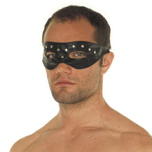 Load image into Gallery viewer, Leather Open Eye Mask With Rivets
